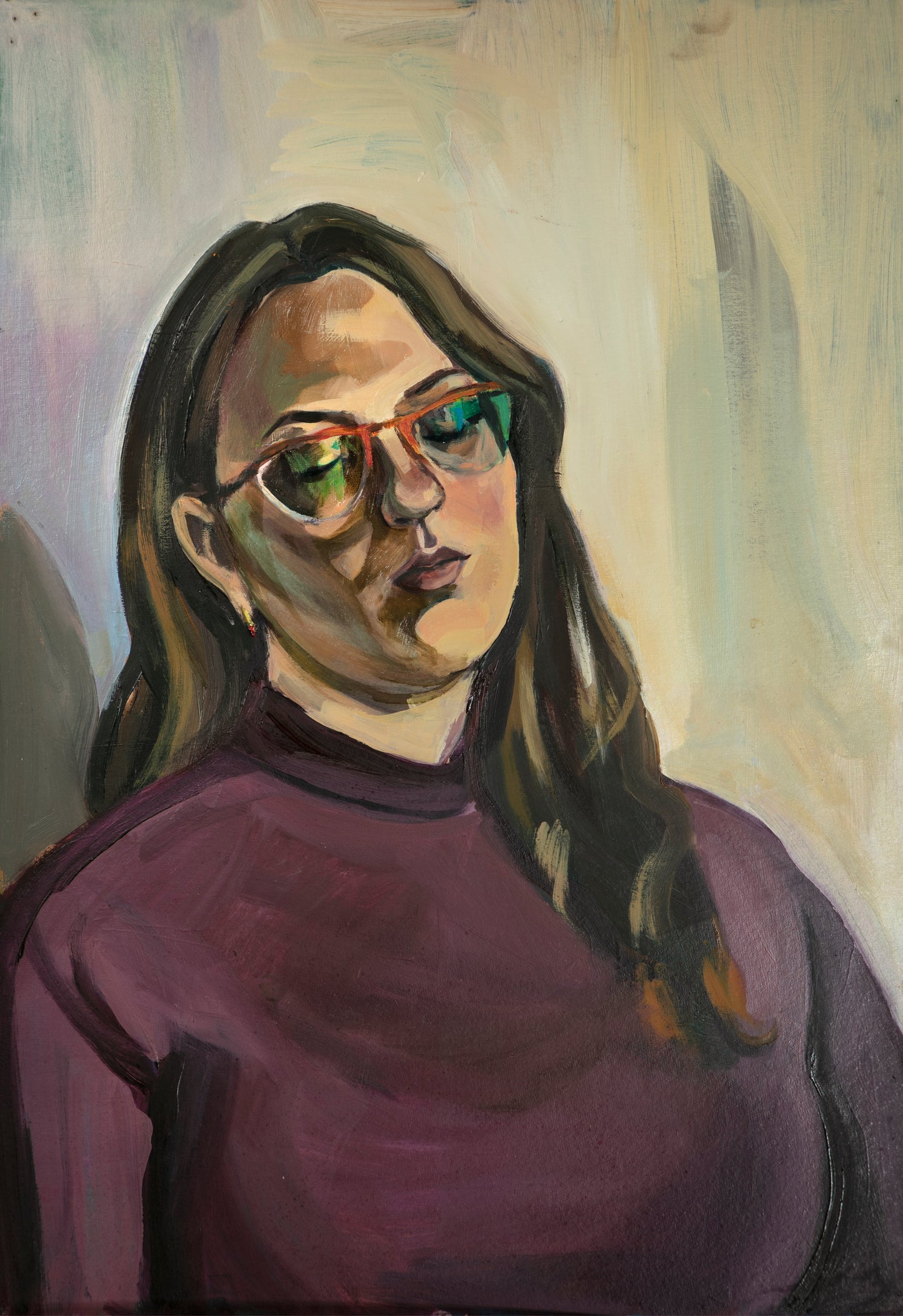 ''Maria'',Size-50x70, Medium-oil on cardboard, 2021