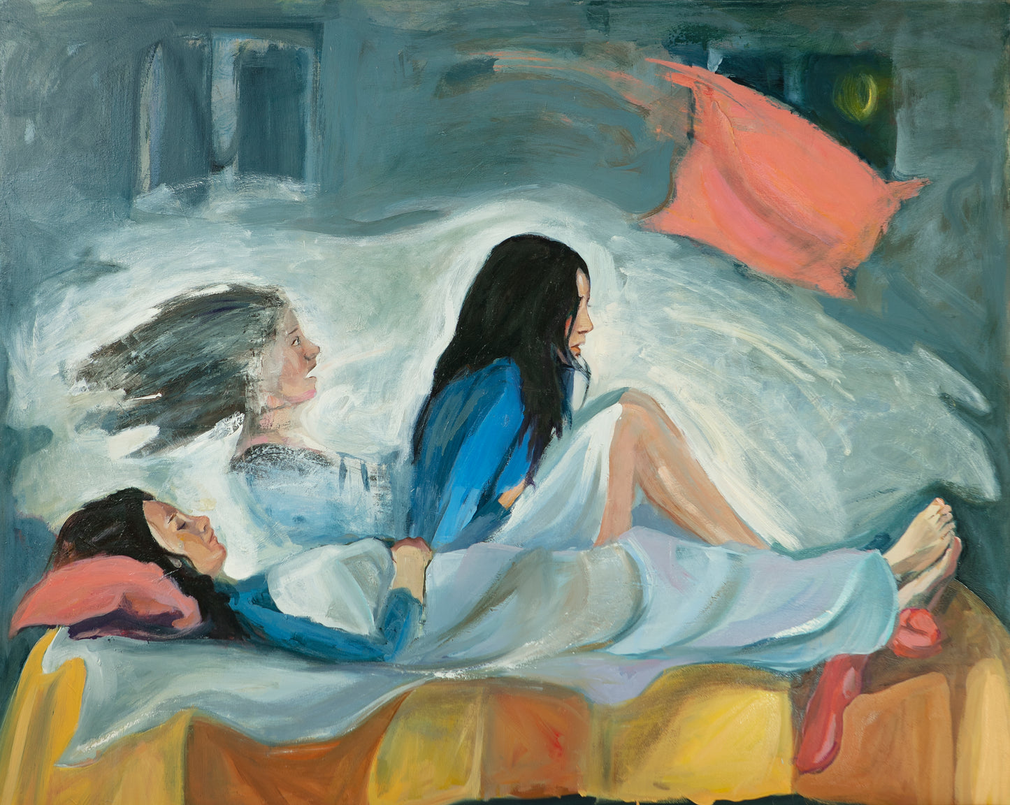 ''Panic attack'',Price-3000$,Size-145x120, Medium-oil on canvas, 2023