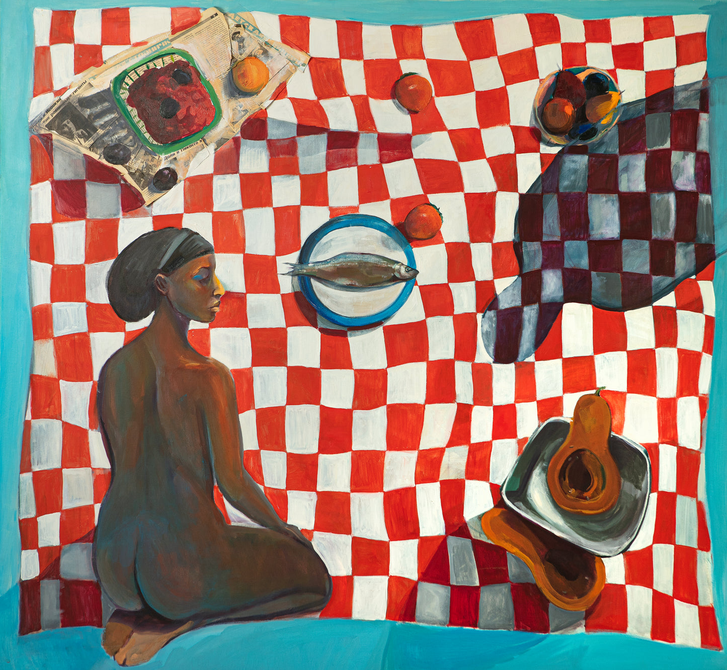 ''Picnic'', Size-150x140, Medium - oil on canvas,2020