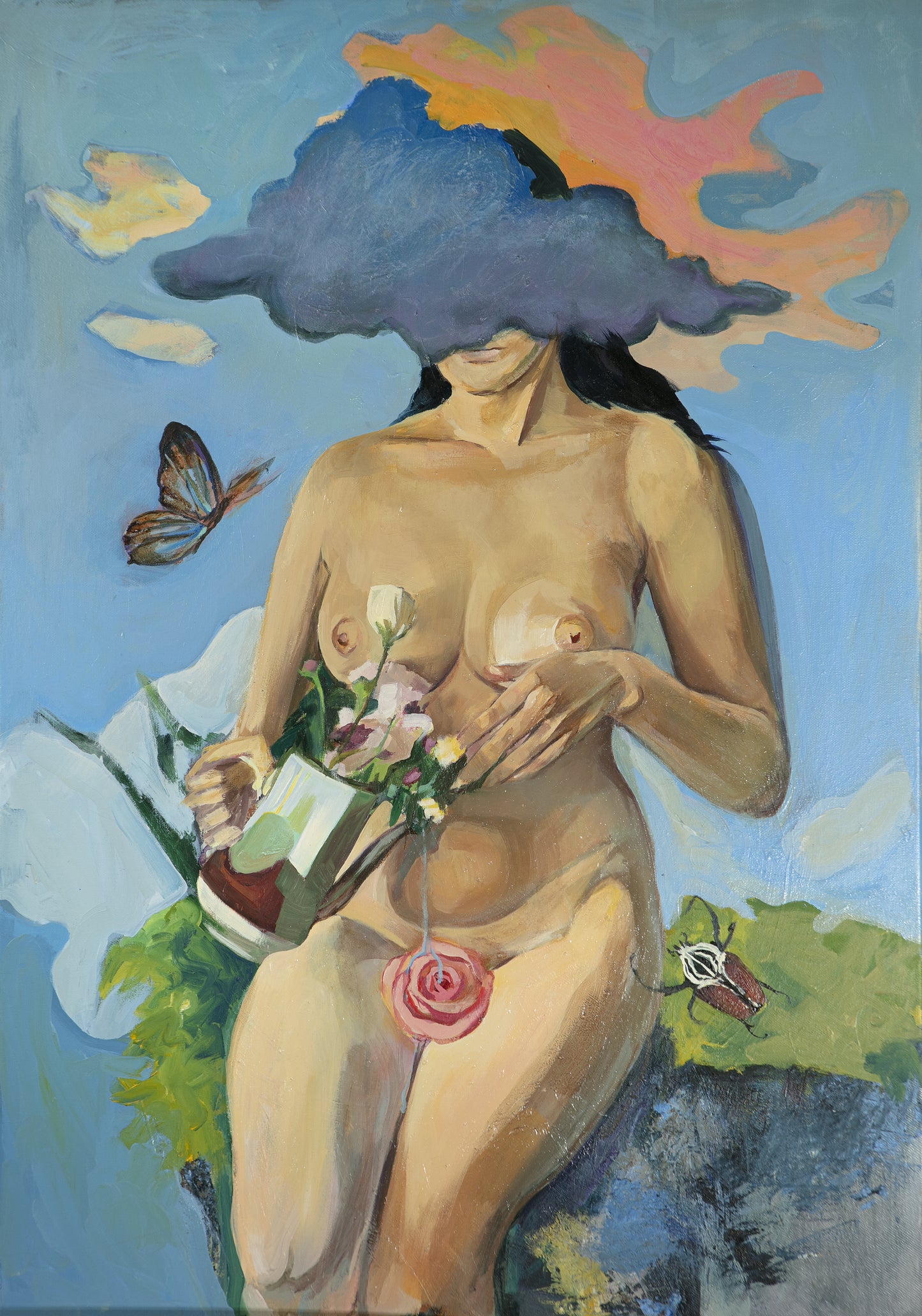 ''Woman'', Size-100x70, Medium-oil on canvas,2023