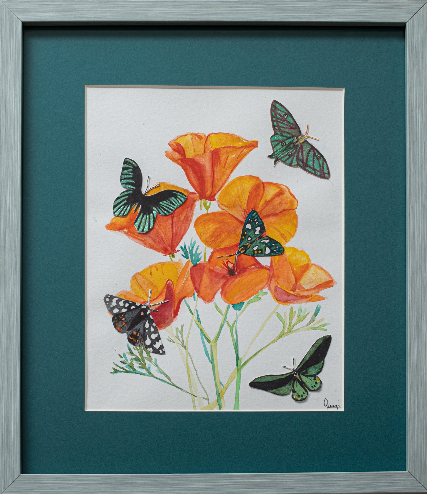 "Butterfly" series, Size-36x32, Medium-paper, mixed technique 2024