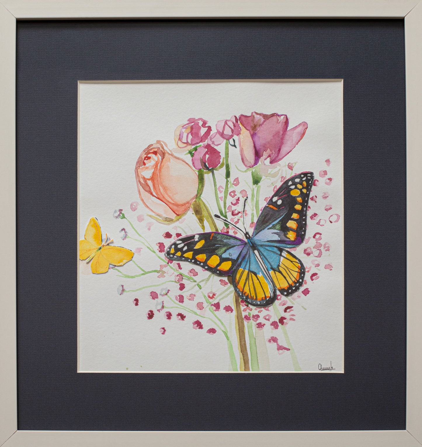 "Butterfly" series, Size-33x31, Medium-paper, mixed technique 2024