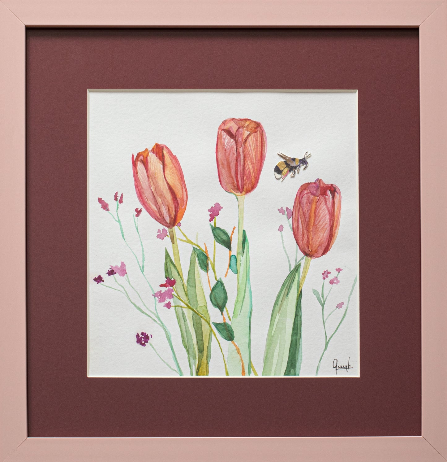 "Butterfly" series, Size-33x32, Medium-paper, mixed technique 2024