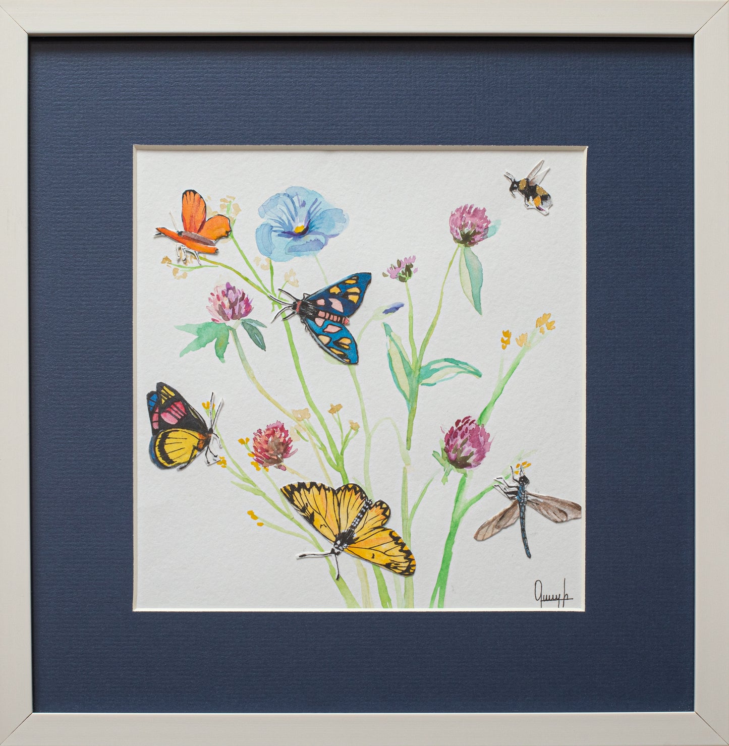 "Butterfly" series, Size-30x30, Medium-paper, mixed technique 2024