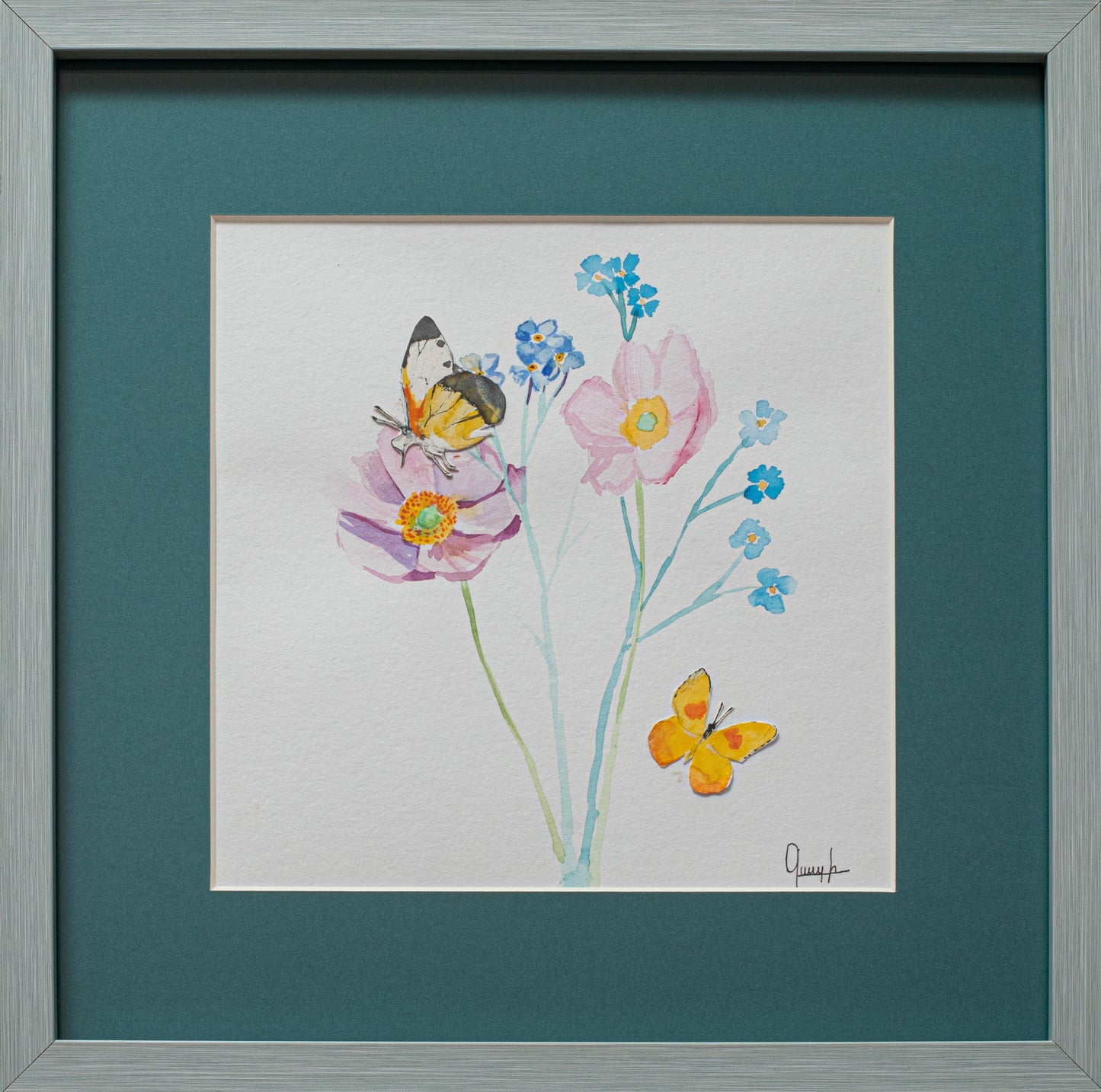 "Butterfly" series, Size-33x33, Medium-paper, mixed technique 2024