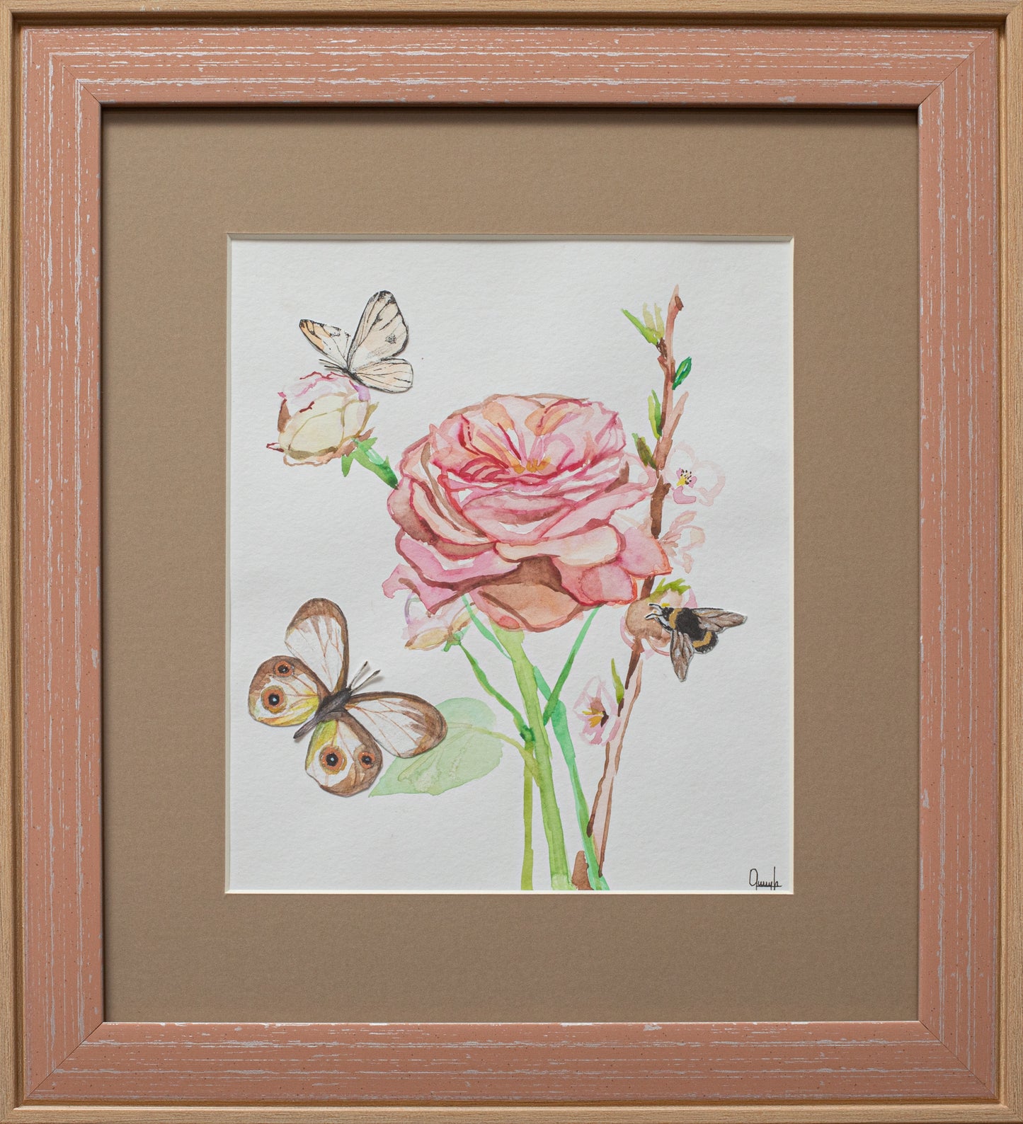 "Butterfly" series, Size-39x35, Medium-paper, mixed technique 2024