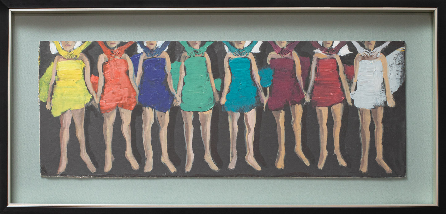 ''Sleep paralysis'',Size-60x23, Medium-oil on cardboard, 2022