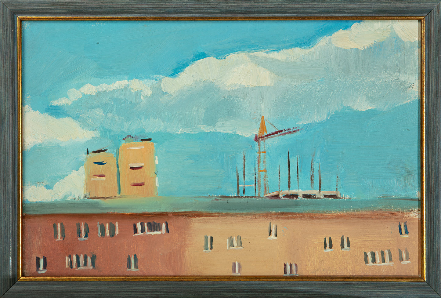 ''Buildings'',Size-29x19, Medium-oil on canvas, 2020
