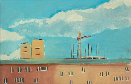 ''Buildings'',Size-29x19, Medium-oil on canvas, 2020